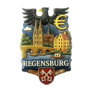 Regensburg Kühlschrankmagnet 3D Skyline Adler Souvenir Magnet