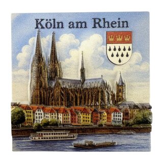 Köln Kühlschrankmagnet 3D Kölner Dom Rhein Altstadt Souvenir Magnet
