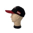 Basecap Austria mit Stickerei Austria-Wappen Österreich Schwarz mit rotem Schirmrand