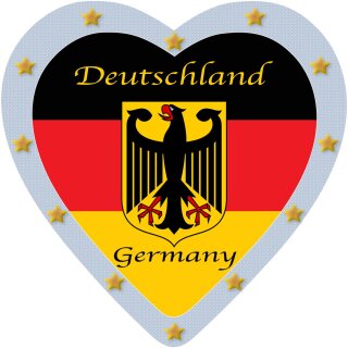 Germany Magnet Glitzer Herz