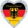 Germany Magnet Glitzer Herz