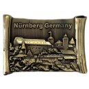 Premium Metall Magnet Nürnberg Burg Kaiserburg Gold M1