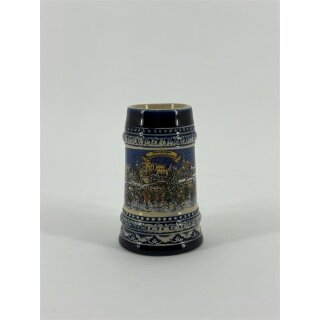 Gutsherrenkrug Mini 8cm blau Nürnberg Weihnachtsmarkt