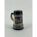 Gutsherrenkrug Mini 8cm blau Nürnberg Weihnachtsmarkt