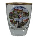 Stamper Glas konkav mit Goldrand Nürnberg Standart