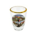 Stamper Glas konkav mit Goldrand Nürnberg Standart