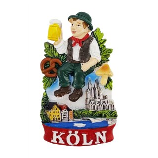 Magnet Polyresin Kühlschrankmagnet Souvenir Mitbringsel Tracht Figur - Köln