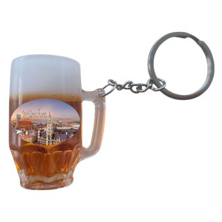 Schlüsselanhänger Bierkrug Massbier Bier München Schlüsselbund Band Mitbringsel M4