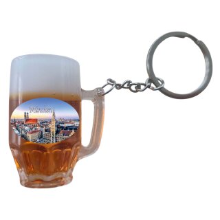Schlüsselanhänger Bierkrug Massbier Bier München Schlüsselbund Band Mitbringsel M6