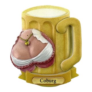 Kühlschrank Magnet Bierkrug Maß Bier Dirndl Busen Deutschland - Coburg