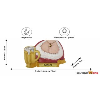 Kühlschrank Magnet Bierkrug Maß Bier Dirndl Busen Deutschland - Mosel