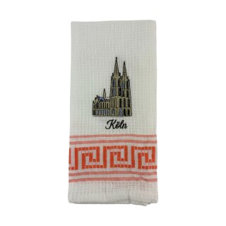 Geschirrtuch Tuch Handtuch ca. 60 x 40cm Deutschland Köln Kölner Dom Orange