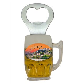 Flaschenöffner Bierkrug Massbier Bier Magnet Salzburg