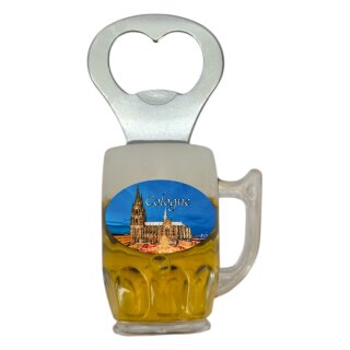 Flaschenöffner Bierkrug Massbier Bier Magnet Cologne