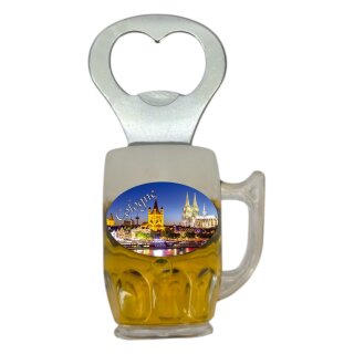 Flaschenöffner Bierkrug Massbier Bier Magnet Cologne