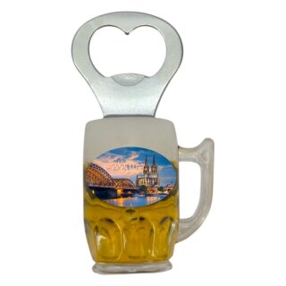 Flaschenöffner Bierkrug Massbier Bier Magnet Cologne