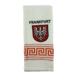 Geschirrtuch Tuch Handtuch ca. 60 x 40cm Deutschland Frankfurt Stadtwappen Orange