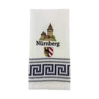 Geschirrtuch Tuch Handtuch ca. 60 x 40cm Deutschland Nürnberg Kaiserburg Stadtwappen Navy