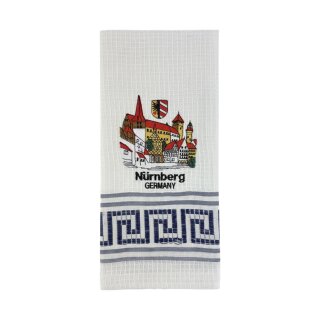 Geschirrtuch Tuch Handtuch ca. 60 x 40cm Deutschland Nürnberg Altstadt Kaiserburg Navy