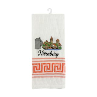Geschirrtuch Tuch Handtuch ca. 60 x 40cm Deutschland Nürnberg Kaiserburg Orange