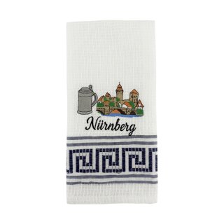 Geschirrtuch Tuch Handtuch ca. 60 x 40cm Deutschland Nürnberg Kaiserburg Navy