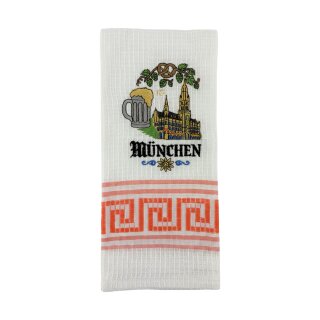 Geschirrtuch Tuch Handtuch ca. 60 x 40cm Deutschland München Neues Rathaus Orange