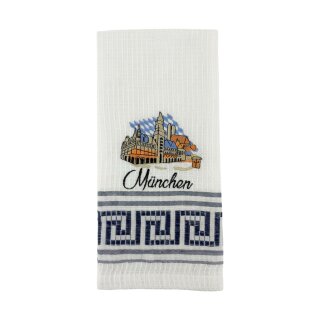 Geschirrtuch Tuch Handtuch ca. 60 x 40cm München Frauenkirche Frauenkirche Rathaus Navy