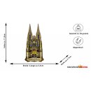 Holzmagnet Kühlschrankmagnet Kölner Dom Beweglich Türen öffnen sich Jesus Made in Europa