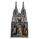 Holzmagnet Regensburg Dom Magnet, Kühlschrankmagnet...