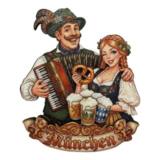 Holzmagnet Germany Deutschland München  Kühlschrankmagnet Magnet