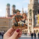 Holzmagnet Germany Deutschland München Kühlschrankmagnet Magnet