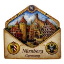 Nürnberg  Holz Magnet Postkarte Deutschland...