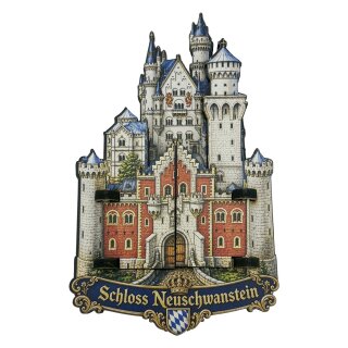 Holzmagnet Holz König Magnet Tür Beweglich - Schloss Neuschwanstein
