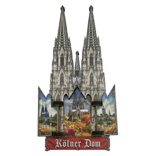 Holzmagnet Holz Dom Magnet  Tür Beweglich - Köln Cologne