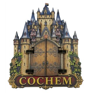 Holzmagnet Holz Reichsburg Magnet  Tür Beweglich - Cochem
