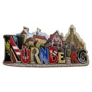 Holzmagnet Holz Herz Magnet Schriftzug City View -...
