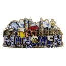 Holzmagnet Holz Herz Magnet Schriftzug City View -...