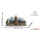 Holzmagnet Holz Herz Magnet Schriftzug City View -...