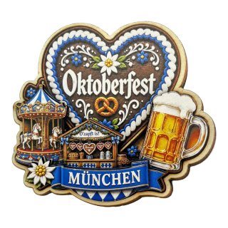 Holzmagnet Magnet Holz - Oktoberfest München