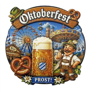 Holzmagnet Magnet Holz - Oktoberfest