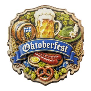 Holzmagnet Magnet Holz - Oktoberfest