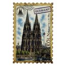 Holzmagnet Magnet Holz Briefmakenoptik - Köln Dom