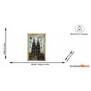 Holzmagnet Magnet Holz Briefmakenoptik - Köln Dom