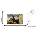 Holzmagnet Magnet Holz Briefmakenoptik - Cochem Reichsburg