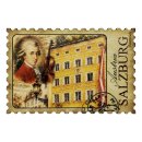 Holzmagnet Magnet Holz Briefmakenoptik - Mozart Salzburg