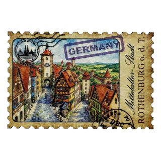 Holzmagnet Magnet Holz Briefmakenoptik - Rothenburg