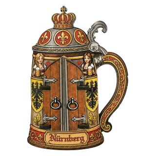 Holzmagnet Bierkrug Nürnberg