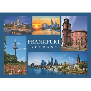 Fotomagnet Foto Magnet Kühlschrankmagnet - Frankfurt Postkarte